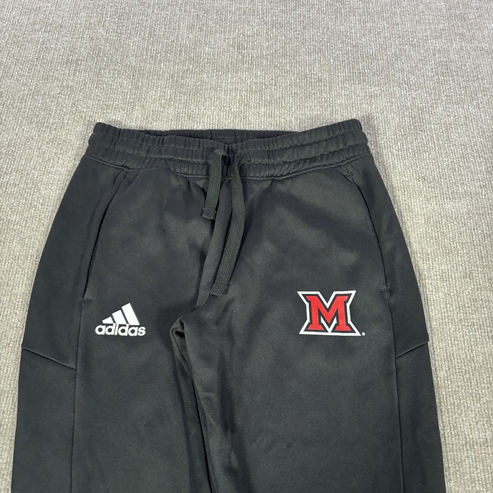 Adidas Miami Redhawks Track Pants Mens S Black Aeroready Tapered Logo Warm Up - Picture 2 of 12
